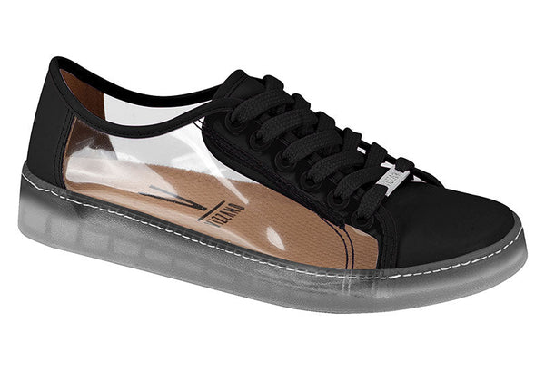 Sapato Casual Black 01/ Transparent Pelica/vinil Superflex Vizzano